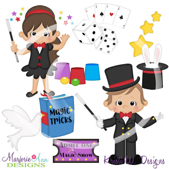 Magic Tricks SVG Cutting Files/Paper Piecing + Clipart - Click Image to Close
